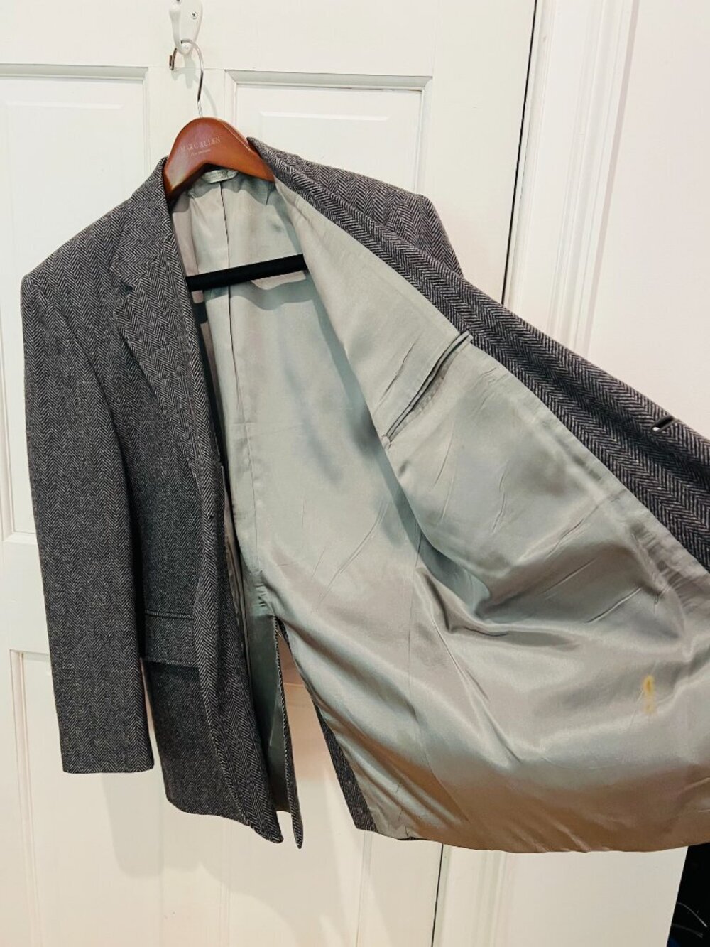 Vintage USA MADE 42R  100% Wool Heavyweight Tweed Blazer Sport Coat - Picture 7 of 16